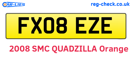 FX08EZE are the vehicle registration plates.