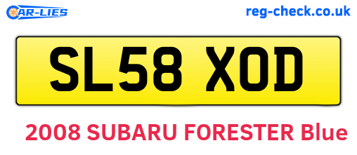 SL58XOD are the vehicle registration plates.