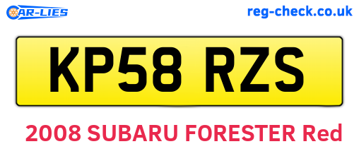 KP58RZS are the vehicle registration plates.