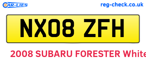 NX08ZFH are the vehicle registration plates.