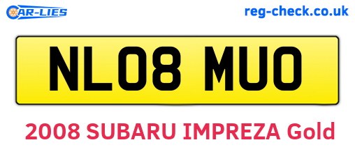 NL08MUO are the vehicle registration plates.