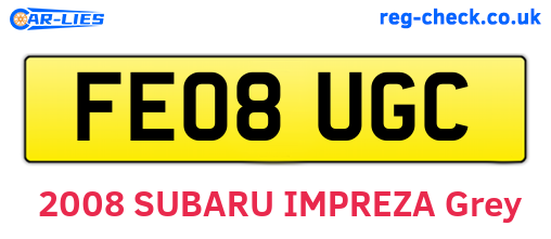 FE08UGC are the vehicle registration plates.