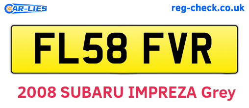 FL58FVR are the vehicle registration plates.