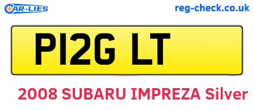 P12GLT are the vehicle registration plates.