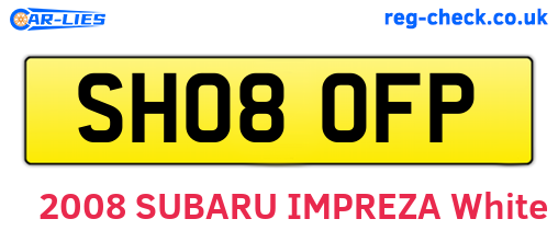 SH08OFP are the vehicle registration plates.