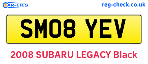 SM08YEV are the vehicle registration plates.