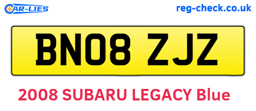 BN08ZJZ are the vehicle registration plates.