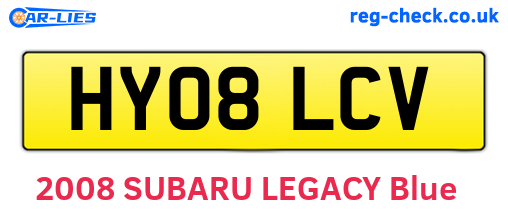 HY08LCV are the vehicle registration plates.
