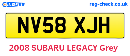 NV58XJH are the vehicle registration plates.