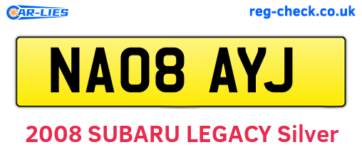 NA08AYJ are the vehicle registration plates.