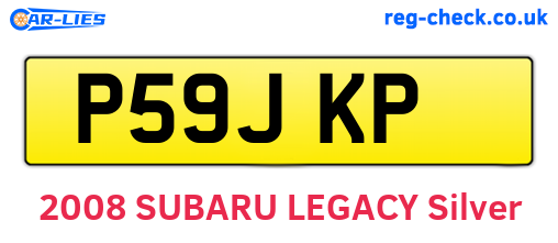 P59JKP are the vehicle registration plates.