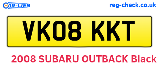 VK08KKT are the vehicle registration plates.