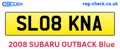 SL08KNA are the vehicle registration plates.
