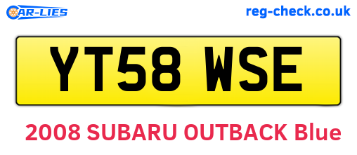 YT58WSE are the vehicle registration plates.