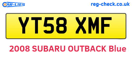 YT58XMF are the vehicle registration plates.