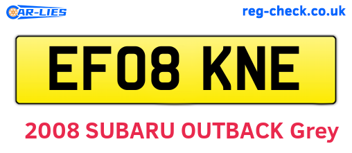 EF08KNE are the vehicle registration plates.