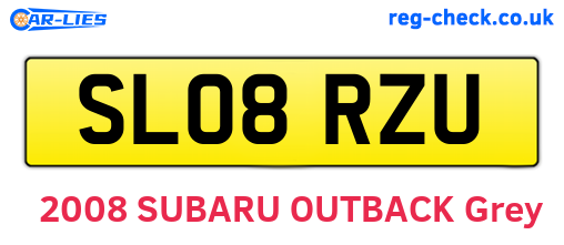SL08RZU are the vehicle registration plates.