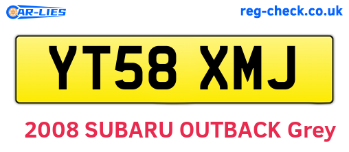 YT58XMJ are the vehicle registration plates.