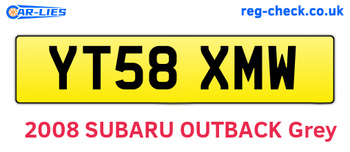 YT58XMW are the vehicle registration plates.