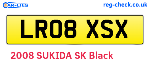 LR08XSX are the vehicle registration plates.