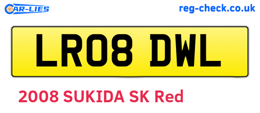 LR08DWL are the vehicle registration plates.