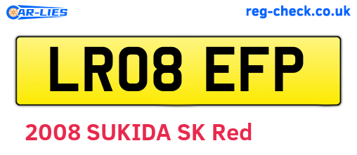 LR08EFP are the vehicle registration plates.