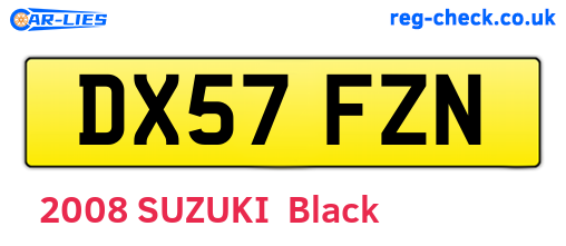 DX57FZN are the vehicle registration plates.