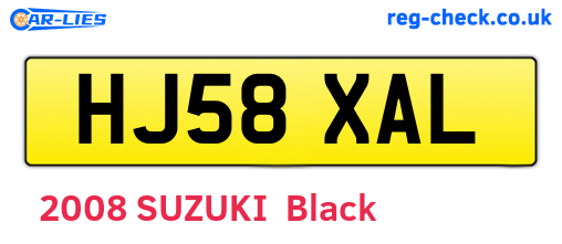 HJ58XAL are the vehicle registration plates.