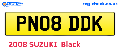 PN08DDK are the vehicle registration plates.