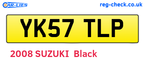 YK57TLP are the vehicle registration plates.