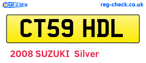 CT59HDL are the vehicle registration plates.
