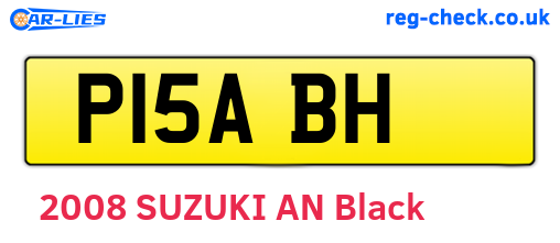 P15ABH are the vehicle registration plates.