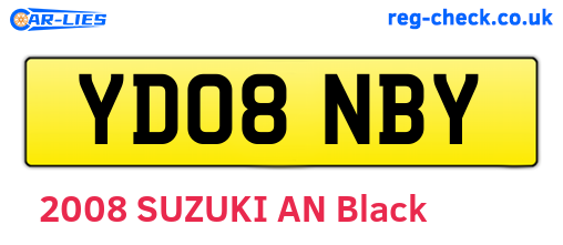 YD08NBY are the vehicle registration plates.