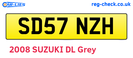 SD57NZH are the vehicle registration plates.