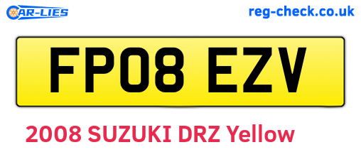 FP08EZV are the vehicle registration plates.