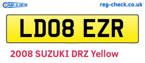 LD08EZR are the vehicle registration plates.
