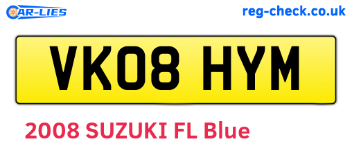 VK08HYM are the vehicle registration plates.