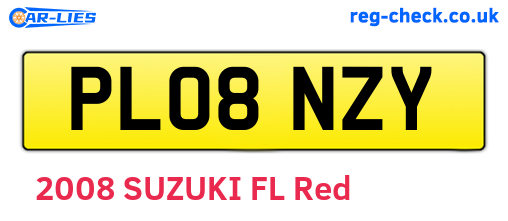 PL08NZY are the vehicle registration plates.