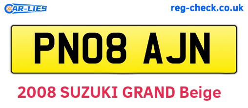 PN08AJN are the vehicle registration plates.