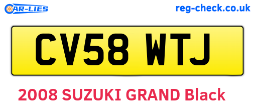 CV58WTJ are the vehicle registration plates.