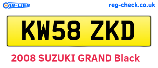KW58ZKD are the vehicle registration plates.
