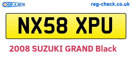 NX58XPU are the vehicle registration plates.