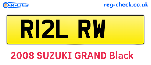 R12LRW are the vehicle registration plates.