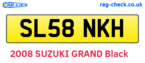 SL58NKH are the vehicle registration plates.