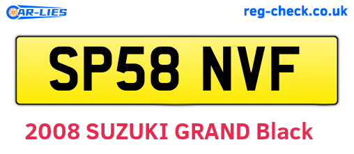 SP58NVF are the vehicle registration plates.