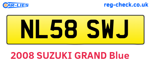 NL58SWJ are the vehicle registration plates.