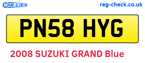 PN58HYG are the vehicle registration plates.