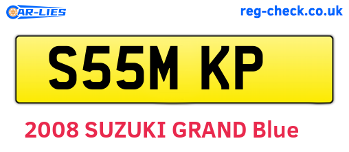 S55MKP are the vehicle registration plates.