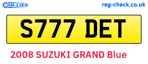 S777DET are the vehicle registration plates.
