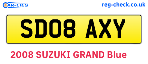 SD08AXY are the vehicle registration plates.